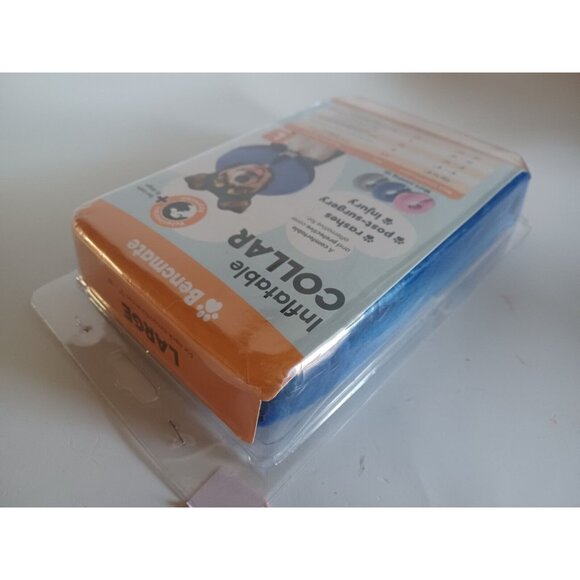 Bencmate Inflatable Collar Blue for Dogs & Cats Soft Pet Recover L - Picture 8 of 15